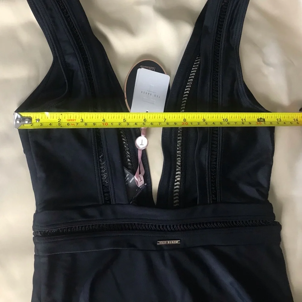 TED BAKER London Pointelle Deep V Plunge Swim